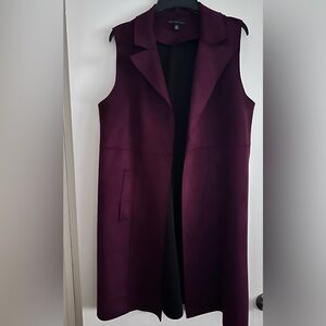 Joan Vass New York collas Vest-size L - Burgundy